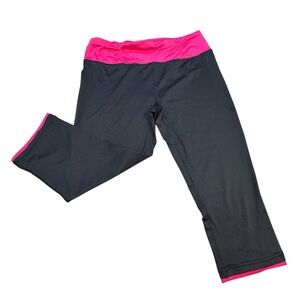 Danskin Now Fitted Womens Black/Pink Activewear Leggings  Size M‎ (8-10)